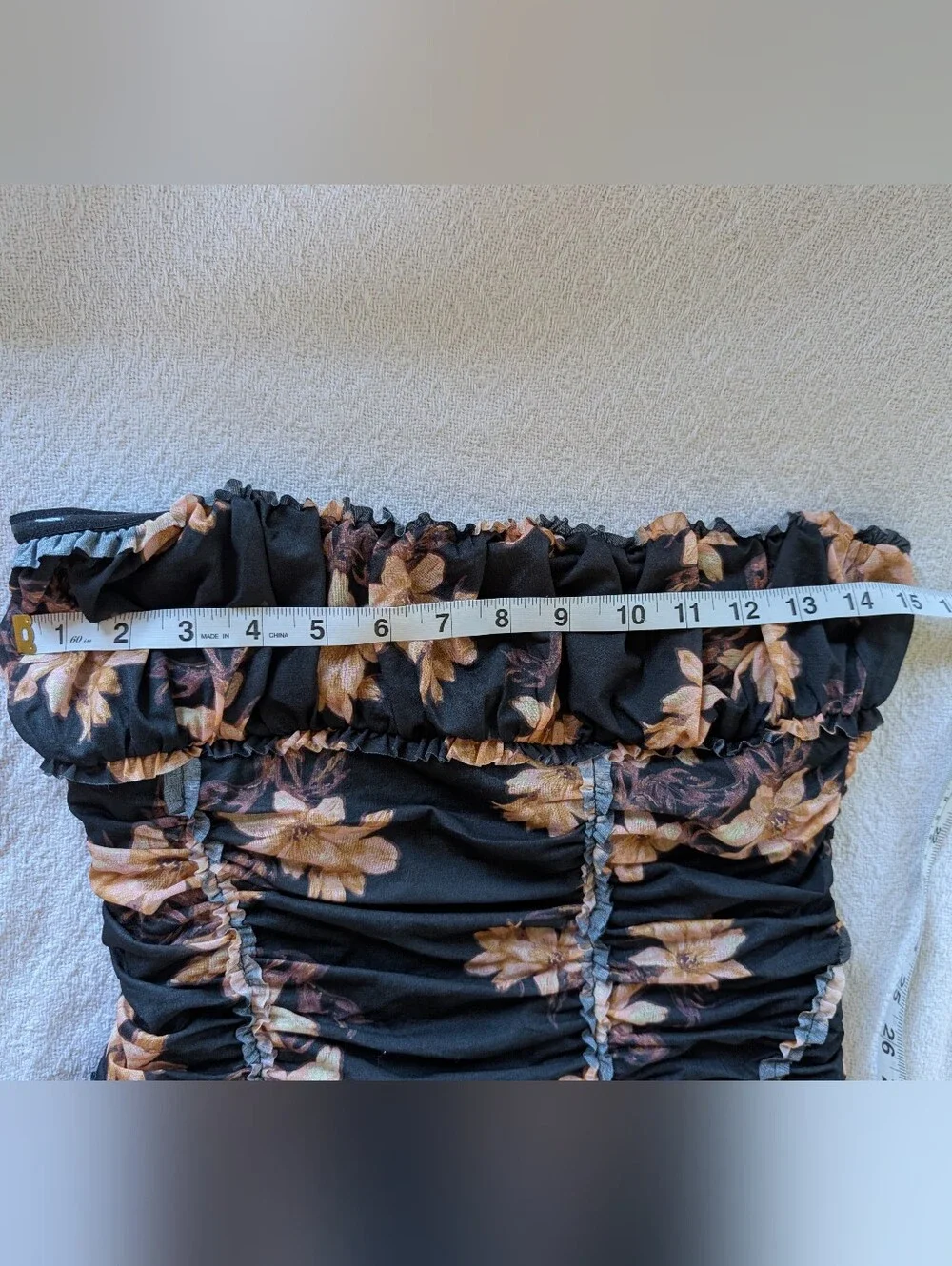 NWOT Free People Scottie Tube Top Tropic Night Smocked Floral Medium